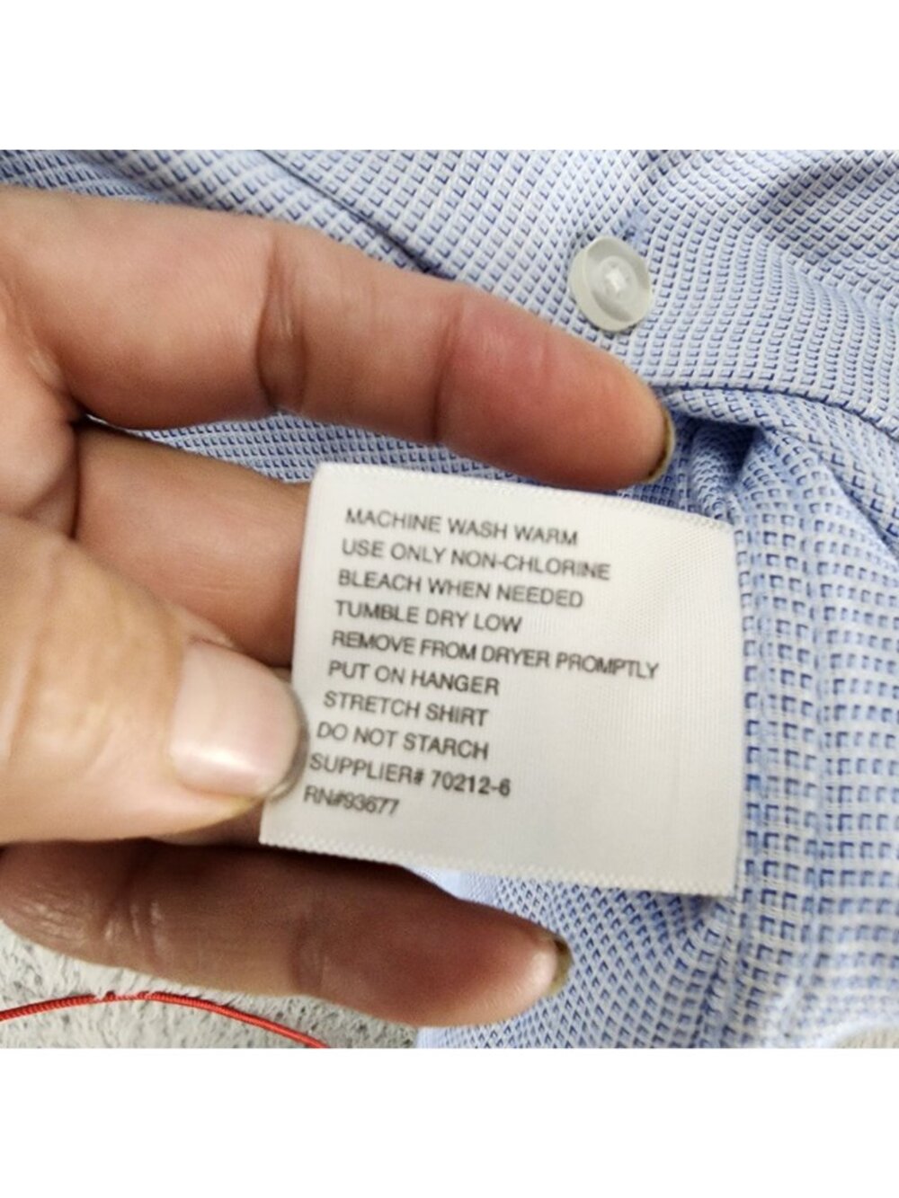 Collection By Michael Strahan Shirt Mens 17.5/34-35 Blue Button Up *NWOT* - Picture 4 of 10